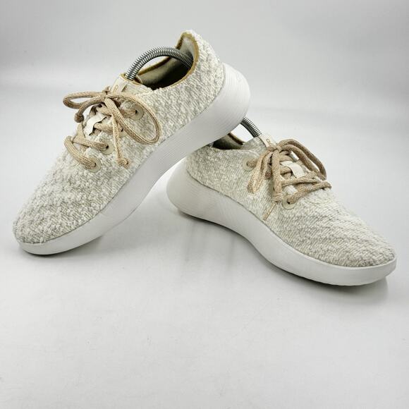 ALLBIRDS Runner GO COZY Womens 9.5 Stony Cream RARE Textured Sneaker EX COND - Picture 6 of 12